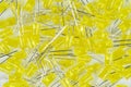 Pile of new yellow 5mm LED`s Royalty Free Stock Photo