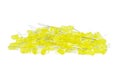 Pile of new yellow 5mm LED`s Royalty Free Stock Photo