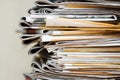 Pile of newspapers Royalty Free Stock Photo