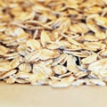 Pile of oat flakes