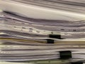 Pile of office papers Royalty Free Stock Photo