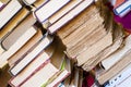 Pile of old books background Royalty Free Stock Photo