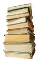 Pile of old books isolated. Education concepts. png transparent