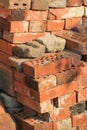 Pile of old bricks Royalty Free Stock Photo