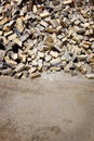 Pile of Old Bricks in Urban Setting Construction Building Royalty Free Stock Photo