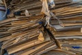 Pile of old cardboard boxes for recycling Royalty Free Stock Photo