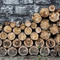 Pile of old chopped fire wood Royalty Free Stock Photo