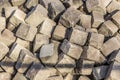 Pile with old cobble stones Royalty Free Stock Photo