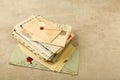 Pile of old letters Royalty Free Stock Photo