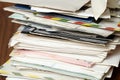 Pile of old letters Royalty Free Stock Photo