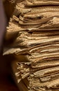 Pile of old newspapers on the shelf Royalty Free Stock Photo