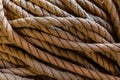 Pile of old ropes. Close-up view