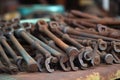 Rusty Wrenches - Generative AI Royalty Free Stock Photo