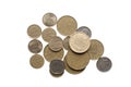 Pile of old spanish coins Royalty Free Stock Photo