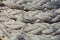 Pile of old thick ship rope.