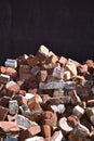 Pile of Old Used Bricks