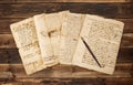 Olds manuscripts with nib Royalty Free Stock Photo