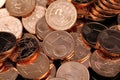 A pile of one Euro cent coins close up Royalty Free Stock Photo