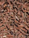 Pile of Orange bricks for road use Royalty Free Stock Photo