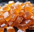 a pile of orange cubes