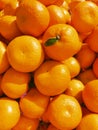 Pile of oranges citrus fruit food fresh ripe juicy whole kinnow raw santra closeup naranja image laranja stock photo