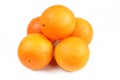 Pile of oranges isolated on white background. Delicious fruit Royalty Free Stock Photo