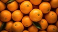 Pile of Oranges With Leaves Royalty Free Stock Photo