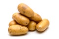 Fresh baby potatoes on white background