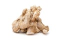Pile of Organic Dried Ginger root. Royalty Free Stock Photo