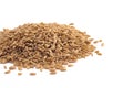 Pile of Organic Einkorn Rice Isolated on a White Background Royalty Free Stock Photo