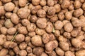 Pile of organic potato