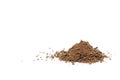 COFFEE GRANULES ON A WHITE BACKGROUND