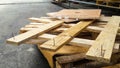 Pile of pallet wood