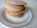 pile of pancakes on a plate