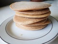 pile of pancakes on a plate