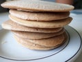 pile of pancakes on a plate