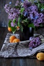 Lilac and apricots