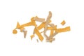 A pile of paper scraps, isolated on a white background Royalty Free Stock Photo