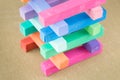 Colorful Pastel Chalk Colours Crayon Pieces Royalty Free Stock Photo