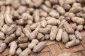 Pile of peanut in shell texture at market for food and agriculture concept design Royalty Free Stock Photo