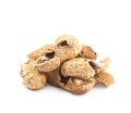 Pile of peanut shells isolated Royalty Free Stock Photo