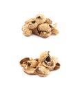 Pile of peanut shells isolated Royalty Free Stock Photo