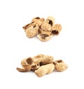 Pile of peanut shells isolated Royalty Free Stock Photo