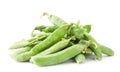 A pile of peas pod on a white background. Isolated Royalty Free Stock Photo