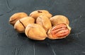 Pile pecan nut in shell