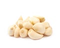 Pile of peeled garlic isolated Royalty Free Stock Photo