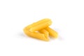 pile of penne on white background Royalty Free Stock Photo