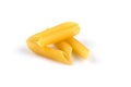 pile of penne on white background Royalty Free Stock Photo