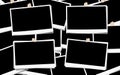 Pile of photo frames, with blank empty for copy space Royalty Free Stock Photo