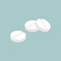 Pile of pills isolated. Medical Pharmaceutical Illustration